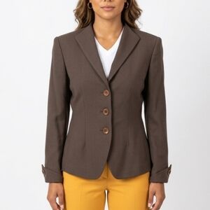 Vintage 90s Giorgio Armani Le Collezioni Vintage Blazer Size 4 Lana Wool